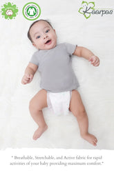 Front open Side snap Half | Short sleeves T-Shirt | Jhabla, Grey